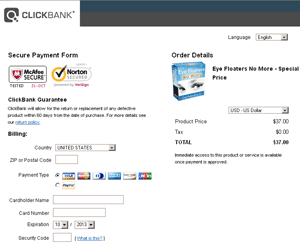 Clickbank Checkout Page